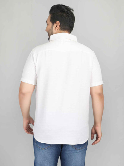 पुरुषों के लिए आलीशान आकार की ढीली फिट शर्ट, मुलायम कपड़े के साथ आरामदायक कैज़ुअल टी - फ़्लैश