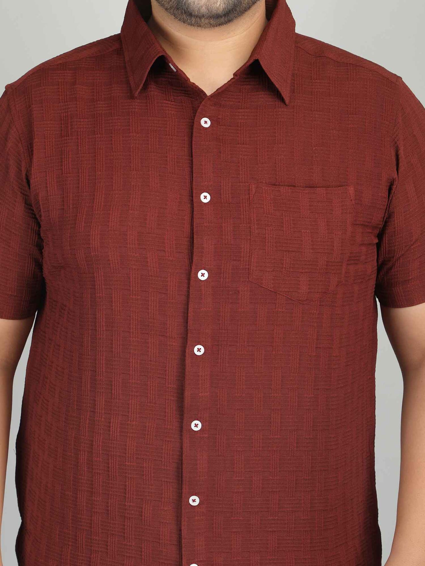 पुरुषों के लिए आलीशान साइज़ रेगुलर फिट शर्ट हर अलमारी के लिए आवश्यक कैज़ुअल वियर - ग्रेस