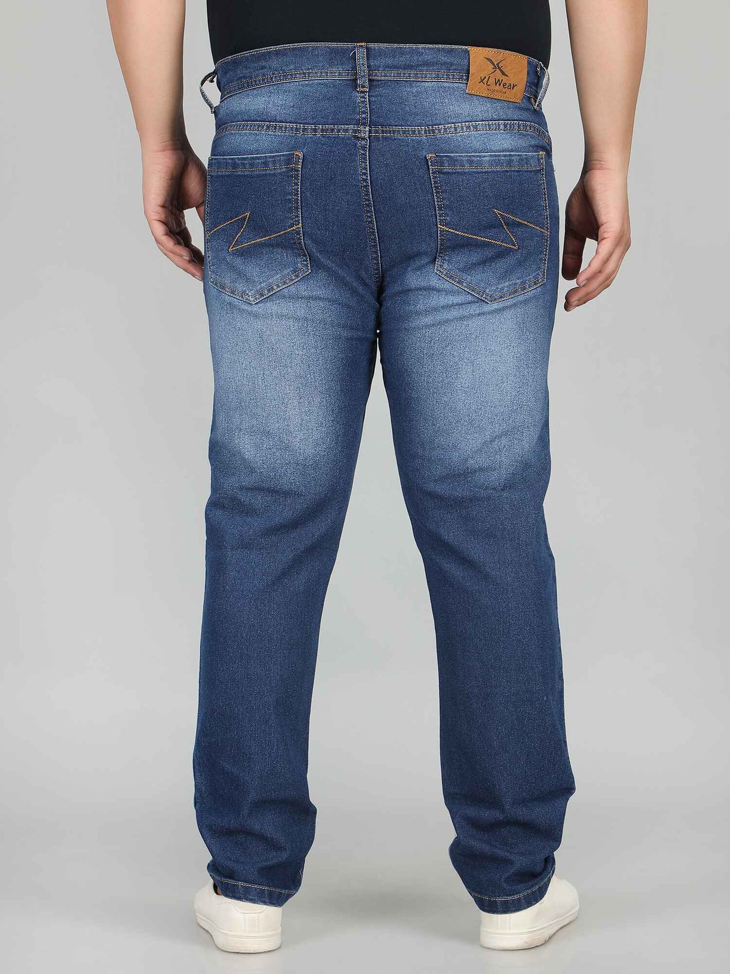 XL वियर प्लश साइज़ डेनिम पुरुषों के लिए एंजाइम वॉश - TWINE