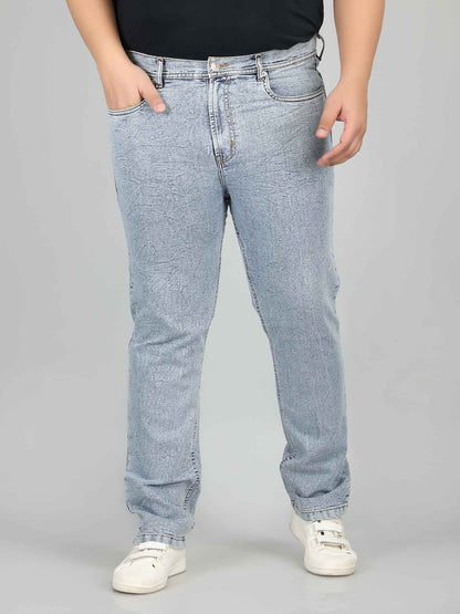 XL वियर प्लश साइज़ डेनिम पुरुषों के लिए एसिड वॉश - GUSTO