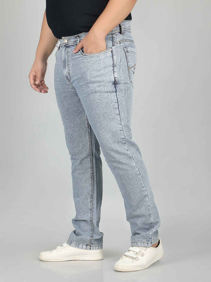 XL वियर प्लश साइज़ डेनिम पुरुषों के लिए एसिड वॉश - GUSTO