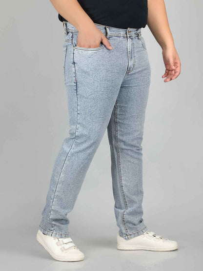 XL वियर प्लश साइज़ डेनिम पुरुषों के लिए एसिड वॉश - GUSTO