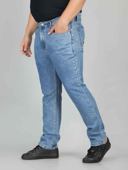 XL वियर प्लश साइज़ डेनिम पुरुषों के लिए एंजाइम वॉश - SHRUB