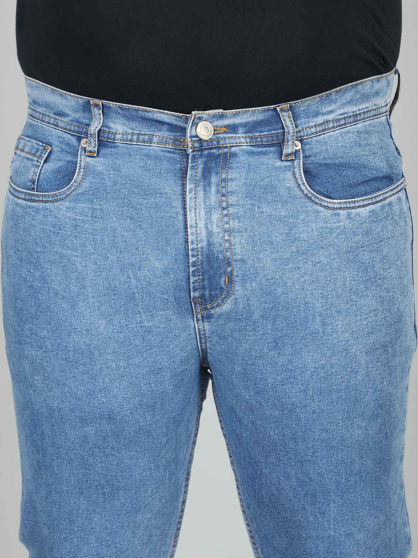 XL वियर प्लश साइज़ डेनिम पुरुषों के लिए एंजाइम वॉश - SHRUB