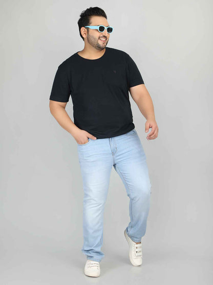 XL वियर प्लश साइज़ डेनिम पुरुषों के लिए लाइट वॉश - CRAVE