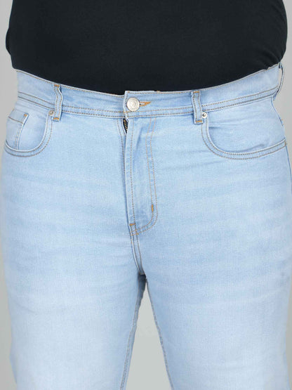 XL वियर प्लश साइज़ डेनिम पुरुषों के लिए लाइट वॉश - CRAVE