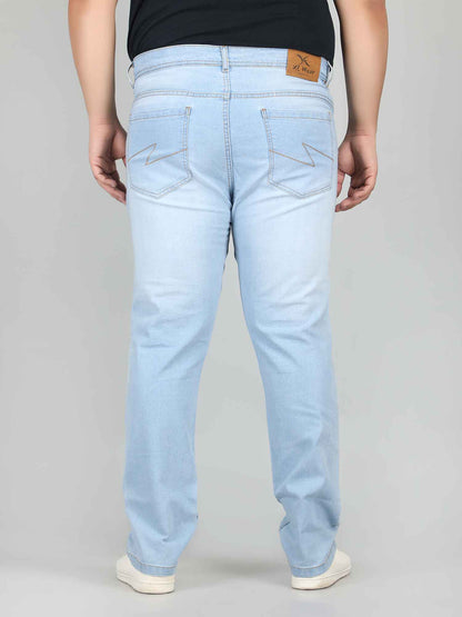 XL वियर प्लश साइज़ डेनिम पुरुषों के लिए लाइट वॉश - CRAVE