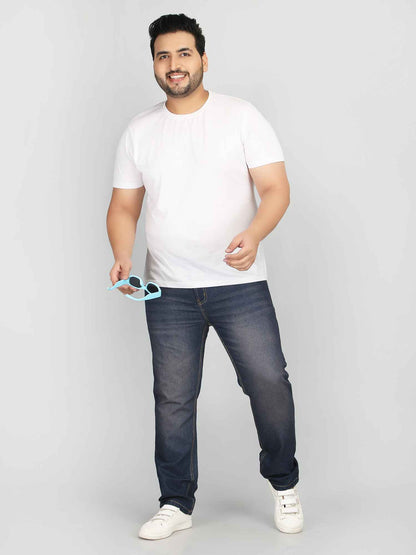 XL वियर प्लश साइज़ डेनिम पुरुषों के लिए एंजाइम वॉश - क्विल्ट