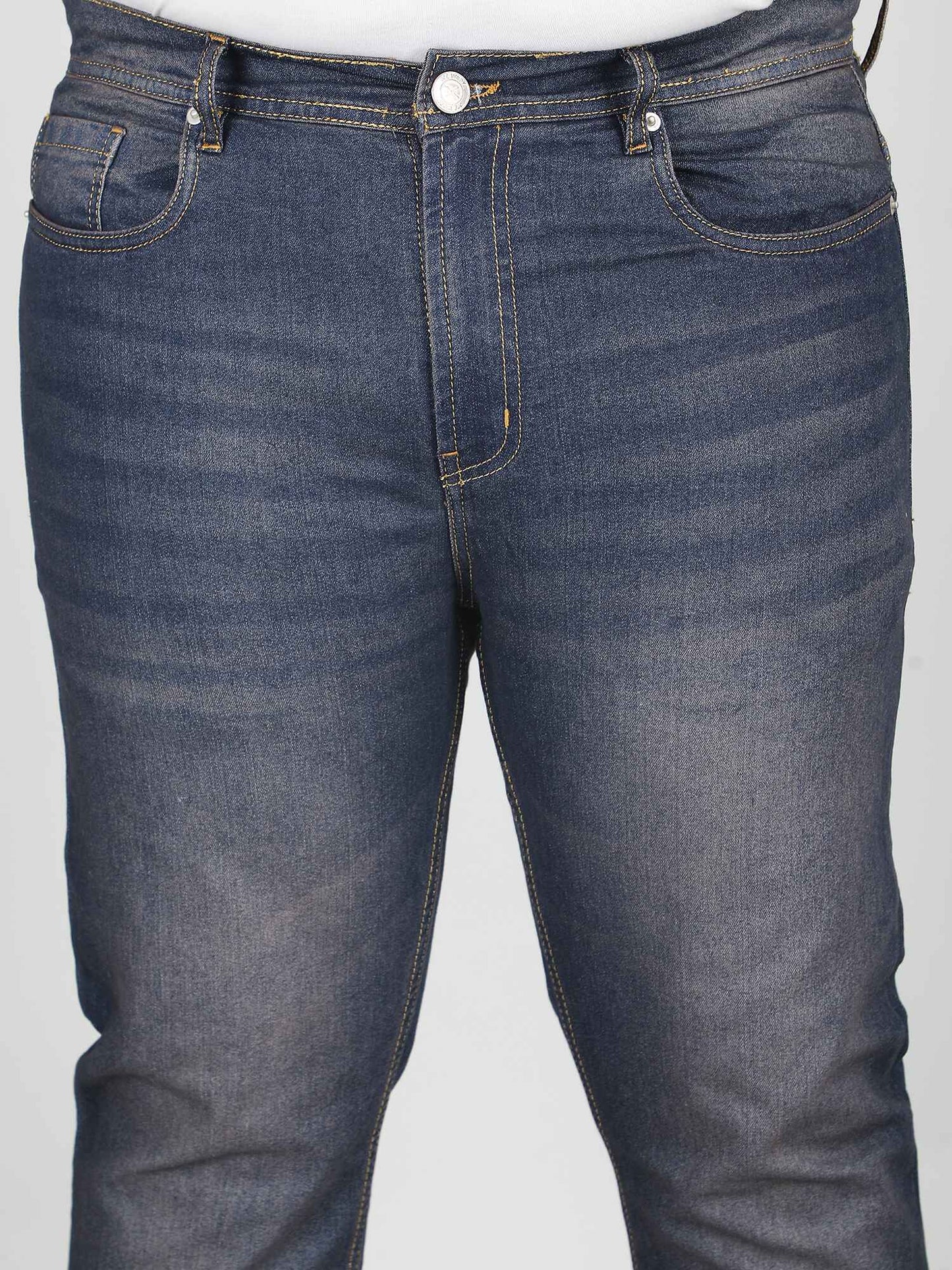 XL वियर प्लश साइज़ डेनिम पुरुषों के लिए एंजाइम वॉश - क्विल्ट