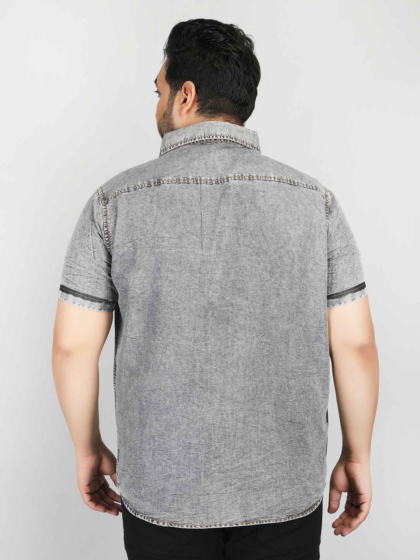 XL पहनें आलीशान आकार डेनिम शर्ट नीला - अल्ट्रा