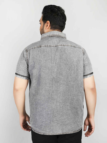 XL पहनें आलीशान आकार डेनिम शर्ट नीला - अल्ट्रा