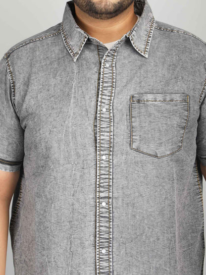 XL पहनें आलीशान आकार डेनिम शर्ट नीला - अल्ट्रा