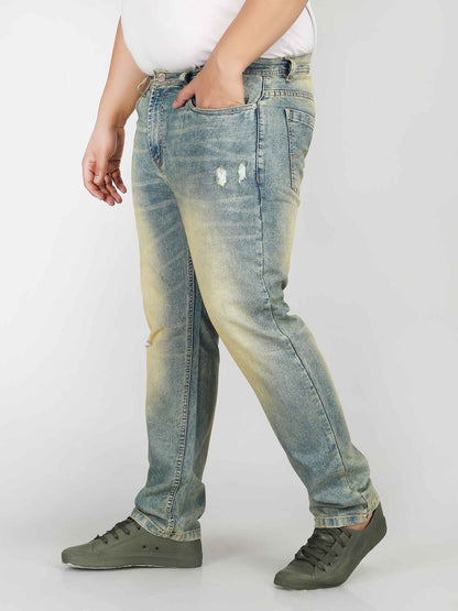 XL वियर प्लश साइज़ डेनिम पुरुषों के लिए एंजाइम वॉश - टैंगो