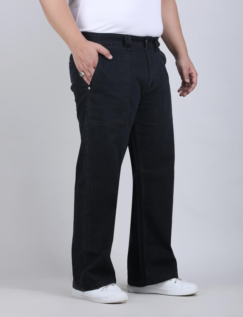 XL Wear Plush Size Denim for Men's Enzyme  Wash - GLIDE