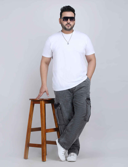 XL वियर लूज़ फिट जॉगर्स पुरुषों के लिए आरामदायक आरामदायक स्वेटपैंट इलास्टिक कमरबंद के साथ - PLUSH