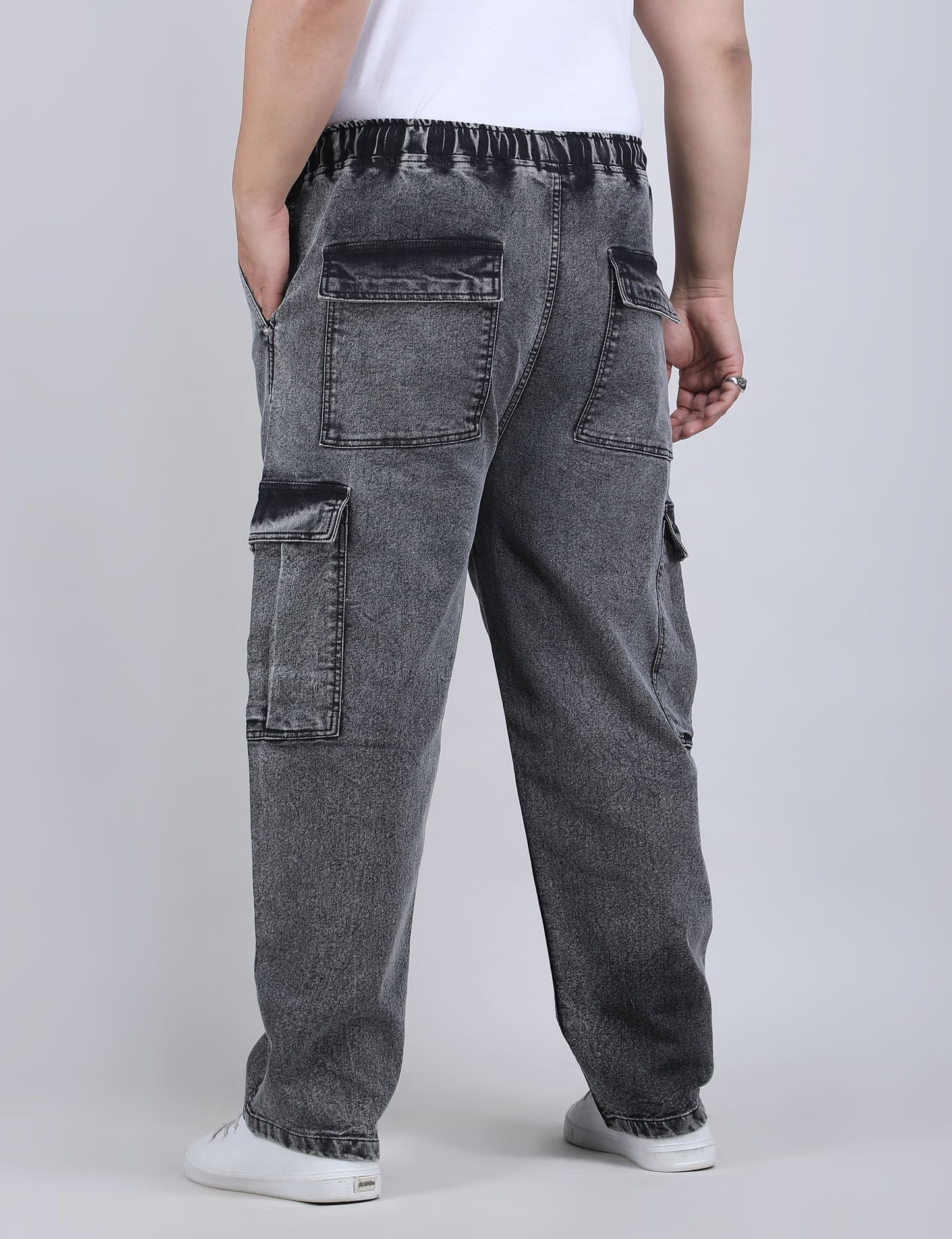 XL वियर लूज़ फिट जॉगर्स पुरुषों के लिए आरामदायक आरामदायक स्वेटपैंट इलास्टिक कमरबंद के साथ - PLUSH