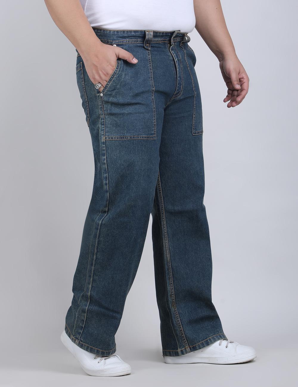 XL Wear Plush Size Denim for Men's Enzyme  Wash - DRIFT