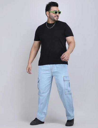 XL वियर लूज़ फिट जॉगर्स पुरुषों के लिए आरामदायक आरामदायक स्वेटपैंट इलास्टिक कमरबंद के साथ - PLUSH