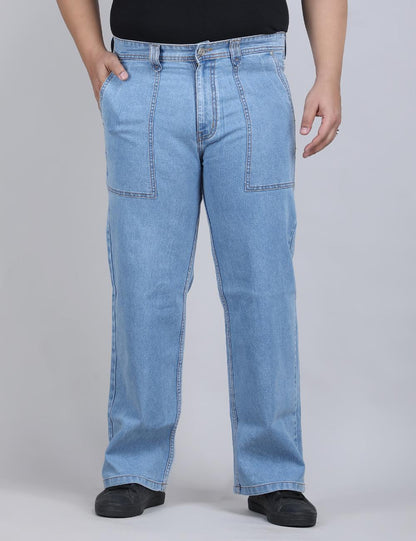 XL वियर प्लश साइज़ डेनिम पुरुषों के लिए एंजाइम वॉश - क्विल्ट