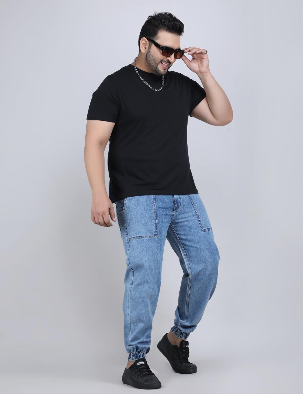 XL वियर लूज़ फिट जॉगर्स पुरुषों के लिए आरामदायक आरामदायक स्वेटपैंट इलास्टिक कमरबंद के साथ - PLUSH