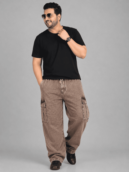XL वियर लूज़ फिट जॉगर्स पुरुषों के लिए आरामदायक आरामदायक स्वेटपैंट इलास्टिक कमरबंद के साथ - PLUSH